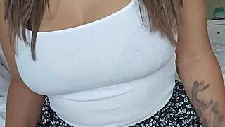 Slutty teacher orgasms using new toy on big ass