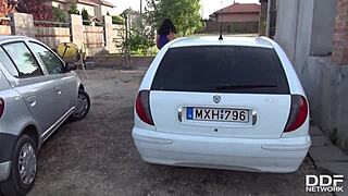 Super hot french teen anna siline sucks fat dick in debut sex tape