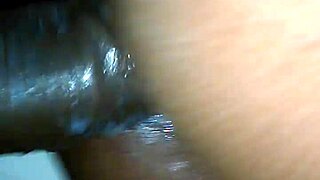 Creamy ebony pussy takes on monster cock now!