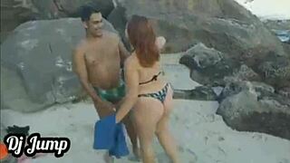 Horny prostitute fucked on african beach
