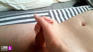 Blonde Amateur Gives Long Oiled Sensual Handjob