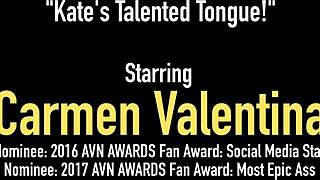 Carmen valentina eats kate england's pussy.