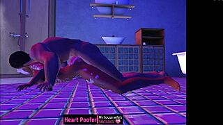 Dragged From The Shower And Taken On The Bathroom Floor In Cartoon Bathing Scene With Intense Fucking