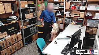 Arrested by corrupt officer, young blonde girl with perky breasts