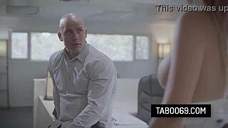 Does hot blonde secretary brett rossi ride her boss's cock at work?