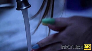 Mature redhead's emotional cock encounter.