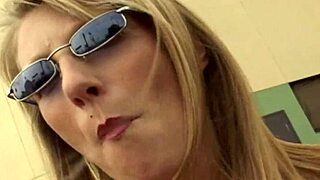 blonde wife takes black cock in anal session with cumshot