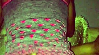 Slim black thot rides big black cock passionately