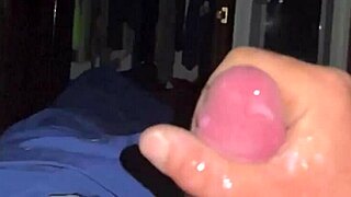Slow motion masturbation session ending with explosive cum shot in detail