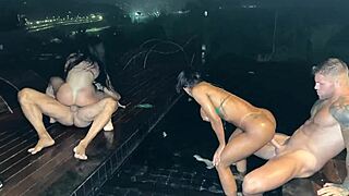 In the orgy, gringos eat Vic and me, then Maximo Garcia and Alfie fuck us