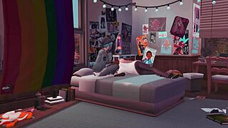 This Sims 4 hentai is filled with a perverse plan with a seductive facefuck and intense anal sex