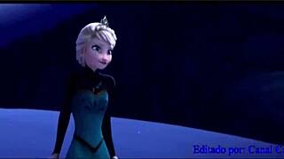 Is Elsa crossdressing while Anna gets banged in Frozen hentai?