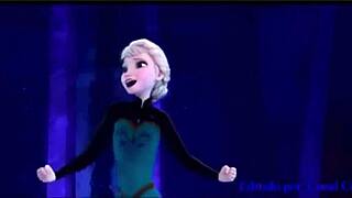 Is Elsa crossdressing while Anna gets banged in Frozen hentai?