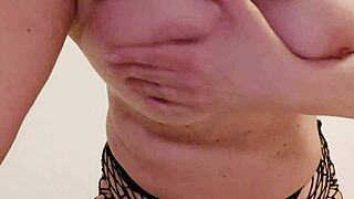 LALY PRIN MOANS LOUDLY WHILE MASTURBATING HER BIG NATURAL TITS