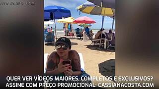 I love sitting on my husband's monster cock at the beach