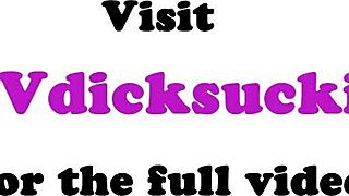 Kocksugande milf sväljer het cumload!