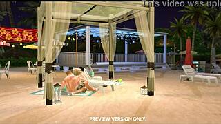 Beach stroll turns wild with Taylor and Joe in 3D hentai action.