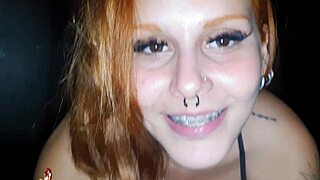 Fucking hidden in the swing house with braces and natural tits