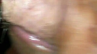 amateur titfuck and cumshot in interracial blowjob action