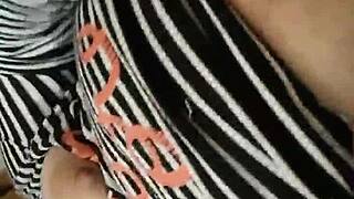 chichona uses dildo toys in solo play.