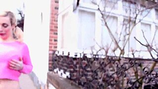 Wow! British Girl Pisses in Jeans for Public Show!