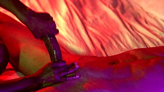 ebony masseuse continues after cum