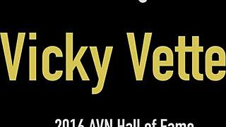 omg, vicky vette stuffs her twat with a huge dildo! those big boobs tho 😍