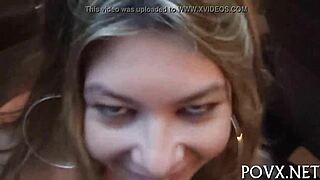 The teen 18+ starts with a rough blowjob, then bends over for intense doggystyle fucking in hardcore action