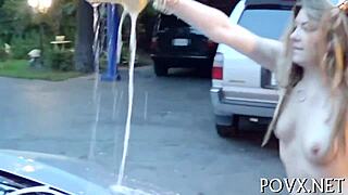 The teen 18+ starts with a rough blowjob, then bends over for intense doggystyle fucking in hardcore action