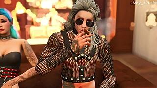 Rockstar Astarion and Halsin double penetrate horny Tav in this Sims 3 Baldur's Gate III 3D animation.