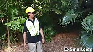 Petite Teen Jaye Austin Sucks Cock and Gets Ass Fucked