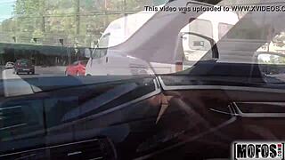 Cutie gets her tight asshole fucked roadside by foxy di