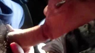 Brazilian Shemale Delivers Fast, Hard Oral in Car