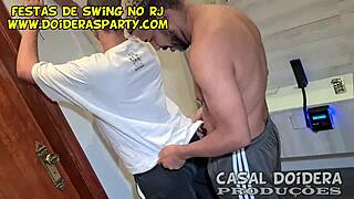 Big natural tits Brazilian girl surprises her lesbian friend in a wild threesome in a motel