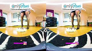 Vr 3D Foot Girl Trailer Boldly Crushes Nylons With High Heels Sneakers In Virtual Reality PSVR