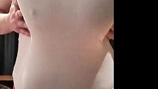 Huge Tits Teasing In Tight White Tank Top And Panties