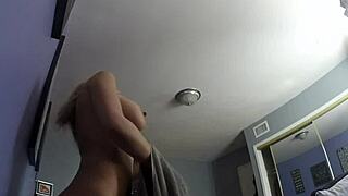 Pierced Olivia relaxes in nude shower after long day