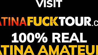 Amateur Latina Takes Huge Cock in Bedroom