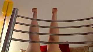 Home made small feet fetish video of Himself Curvy MILF, shows off the feet and toes