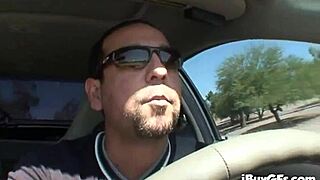 bikini babe gets toyed in her hot round booty outdoors