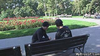 Cunnilingus and sex with her girlfriend is shared with friend