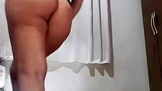 Naughty slut smoking while undressing for wild anal play!  