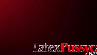 alexa weix and krystal in latex lingerie spanking