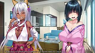 In this hentai tale, the kinky kitsune and tantalizing tanuki indulge in a wild threesome with big tits and creampie action.