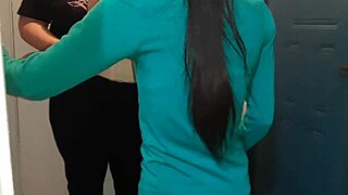 i paid courier girl with hot lesbian sex