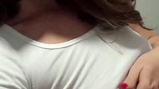 Alice gets off in public in a restroom