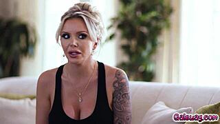 Private lesbian encounter between marie McCray and lily Lalimar