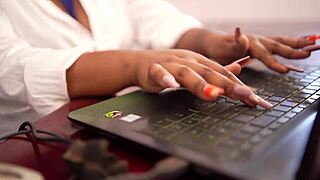 Secretary With Big Tits And Ass Teasing Monster Cock