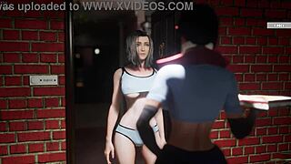 Silicone Brunette Plays With Toys On Big Tits And Ass