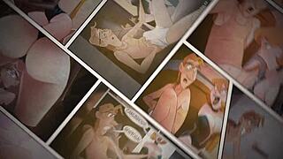 Hot Mature Woman Sucks Hard Big Cock in Anime Hentai Blowjob Scene Part 2